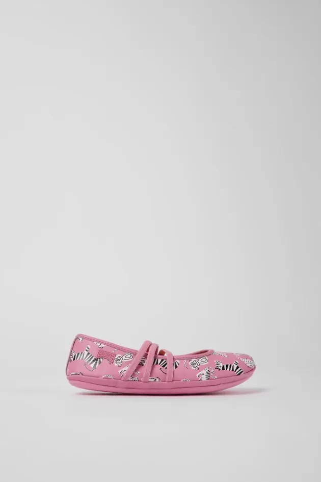 Camper Pink Leather Ballerinas For Kids*Kids Ballerinas