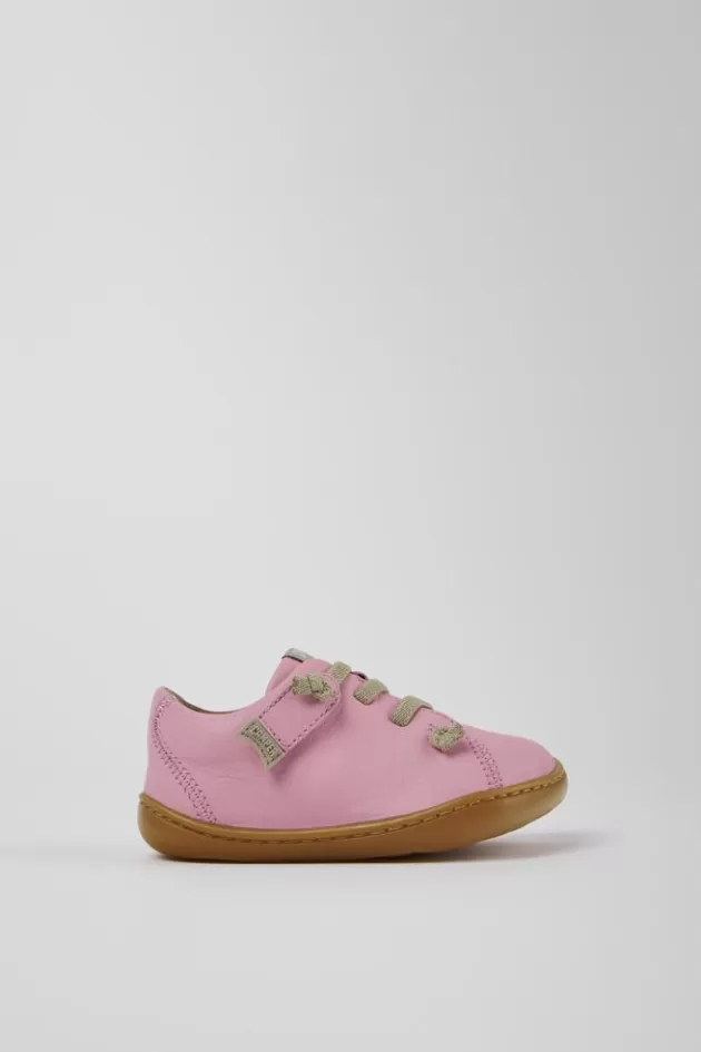 Camper Pink Leather Basket*Kids Sneakers