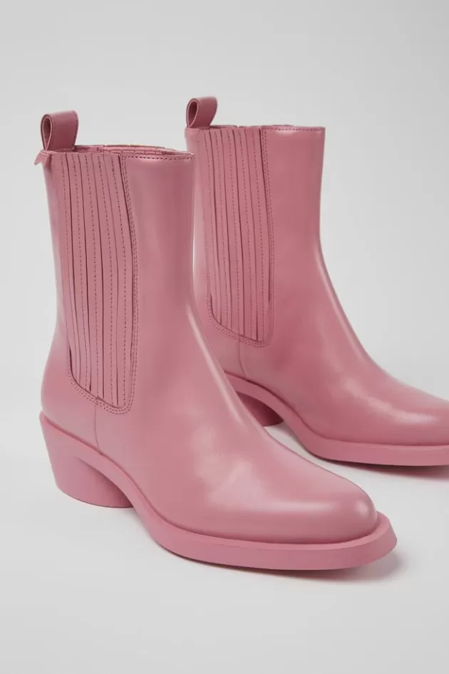 Camper Pink Leather Boots For Women*Women Heels