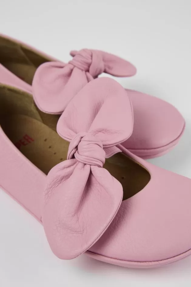 Camper Pink Leather Mary Jane*Kids Ballerinas