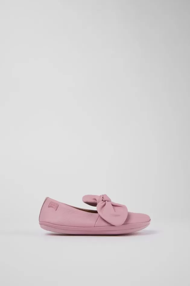 Camper Pink Leather Mary Jane*Kids Ballerinas