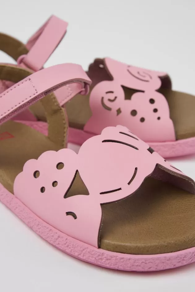 Camper Pink Leather Sandal*Kids Sandals