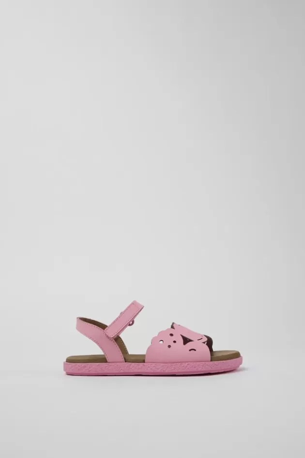 Camper Pink Leather Sandal*Kids Sandals