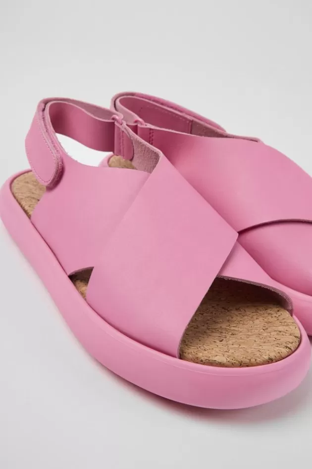 Camper Pink Leather Sandals For Women*Women Sandals