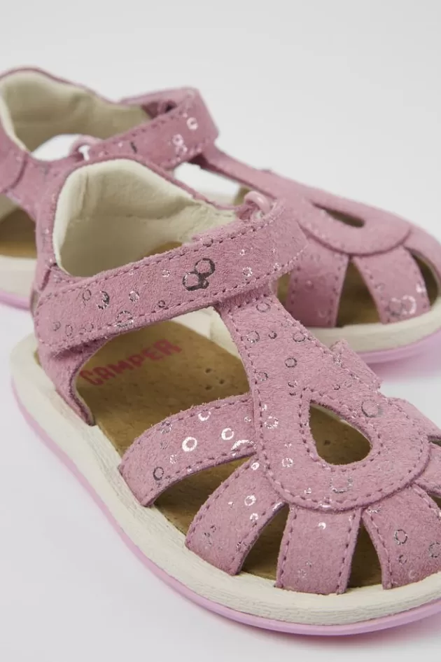 Camper Pink Nubuck Sandal*Kids Sandals