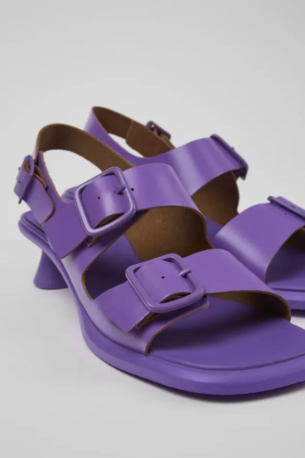 Camper Purple Leather 2-Strap Sandal For Women*Women Sandals