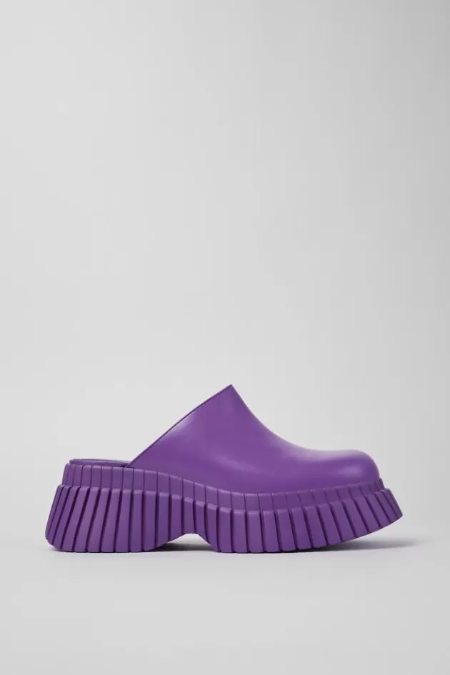 Camper Purple Leather Clog For Women*Women Wedges