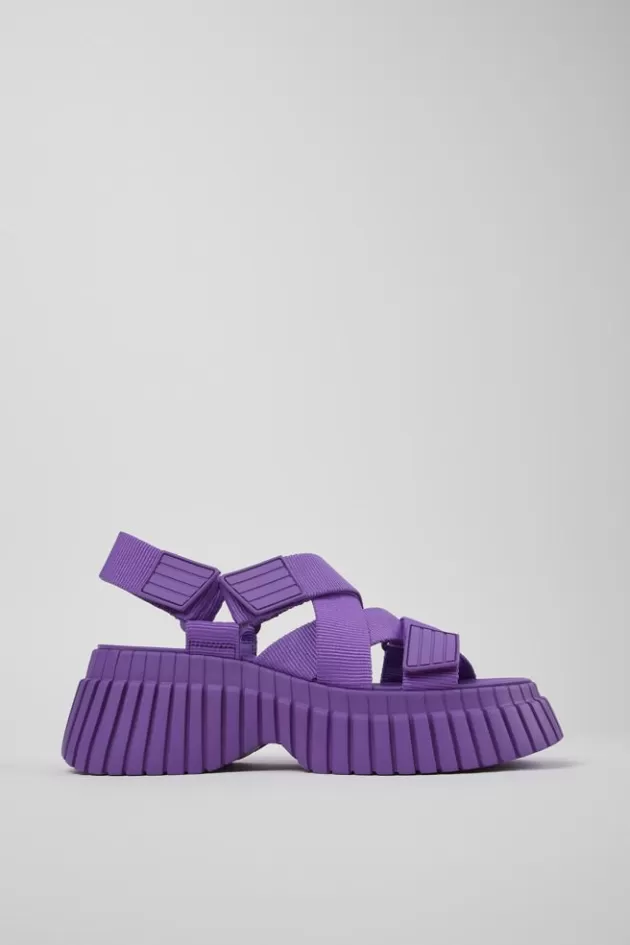 Camper Purple Textile Cross-Strap Sandal For Women*Women Sandals