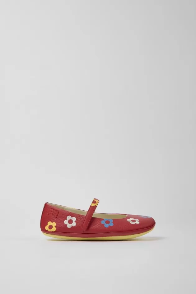 Camper Red Leather Ballerinas For Kids*Kids Ballerinas