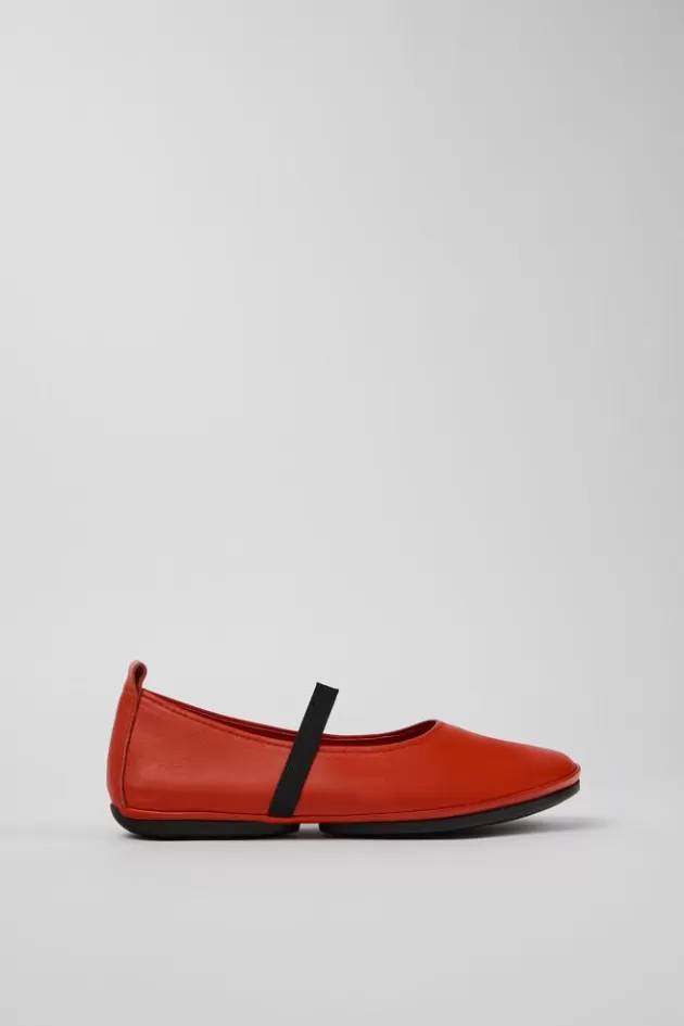 Camper Red Leather Mary Jane For Women*Women Ballerinas