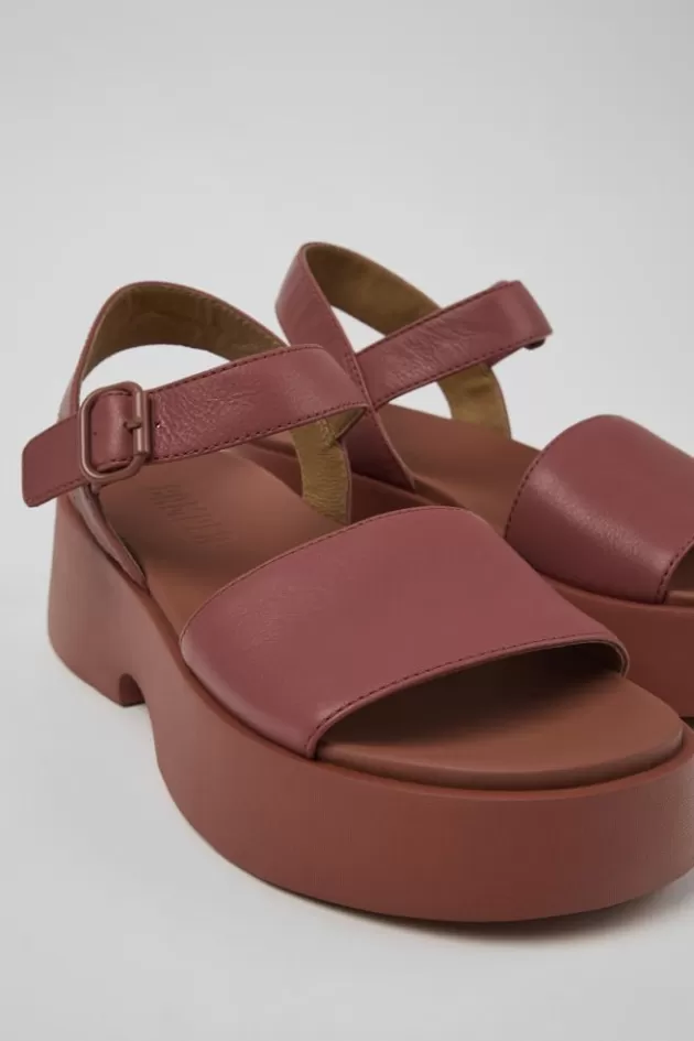 Camper Red Leather Sandal For Women*Women Sandals