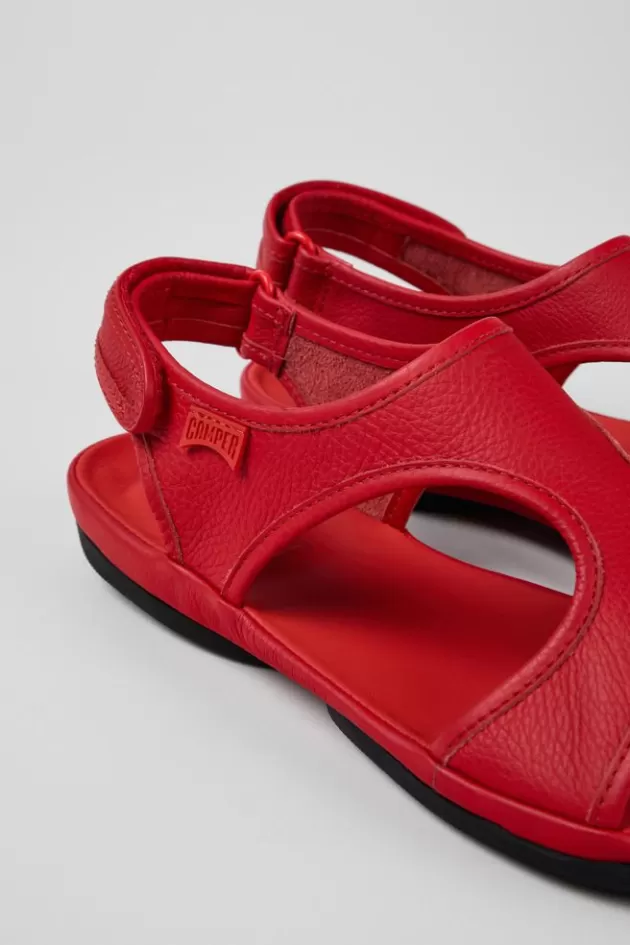 Camper Red Leather Sandal For Women*Women Sandals