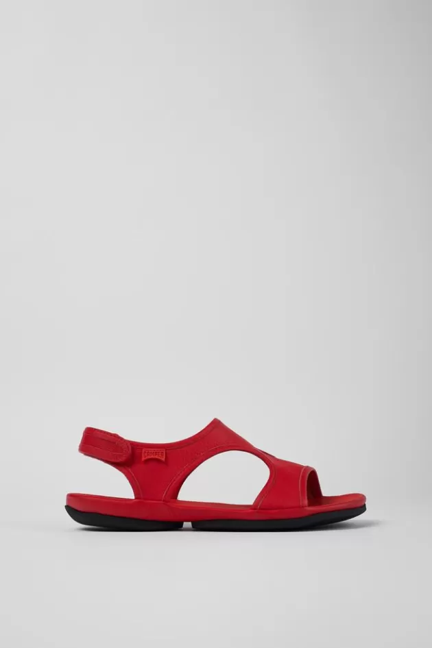 Camper Red Leather Sandal For Women*Women Sandals