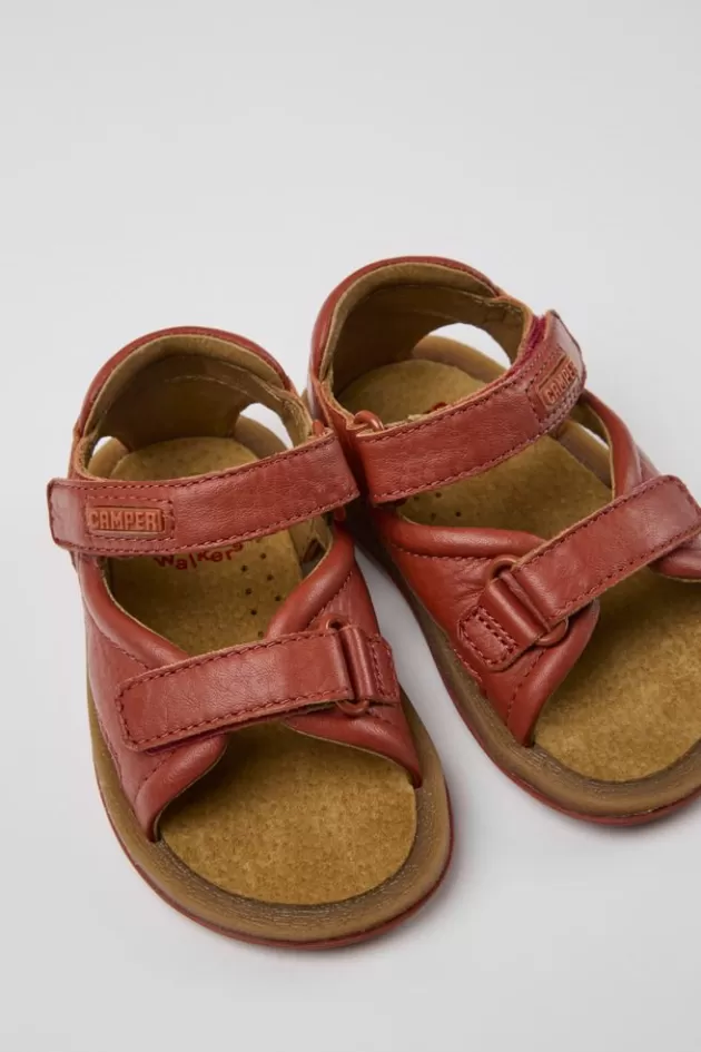 Camper Red Leather Sandals For Kids*Kids Sandals