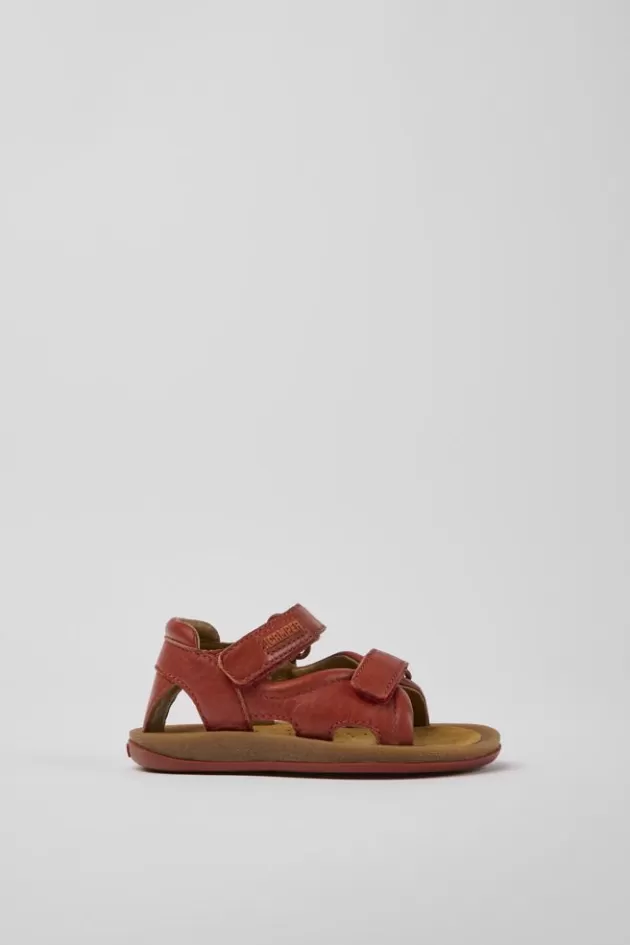 Camper Red Leather Sandals For Kids*Kids Sandals