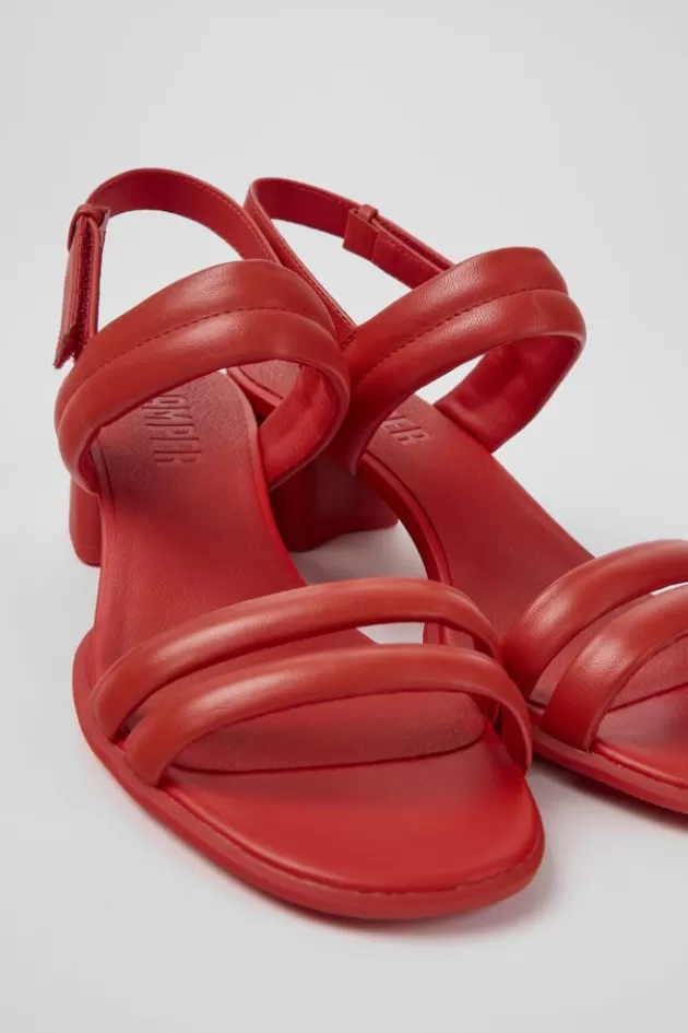 Camper Red Leather Sandals For Women*Women Sandals