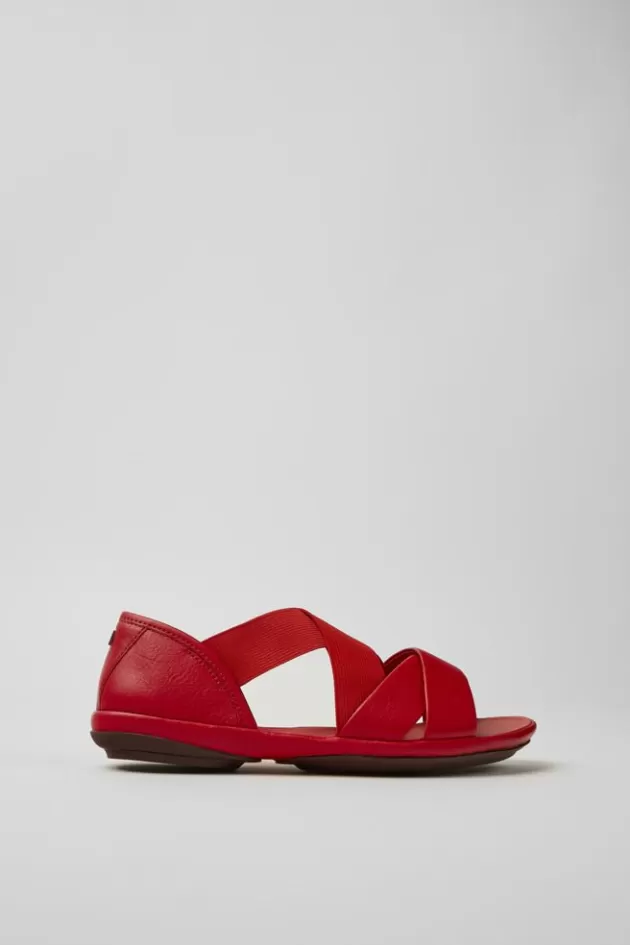 Camper Red Leather Sandals For Women*Women Sandals