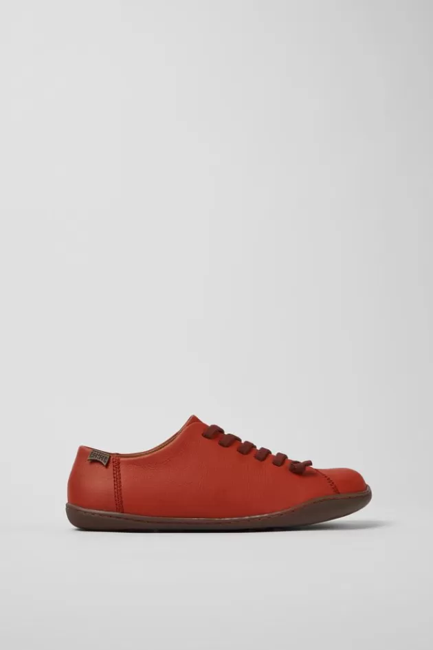 Camper Red Leather Shoes For Women*Women Casual Shoes