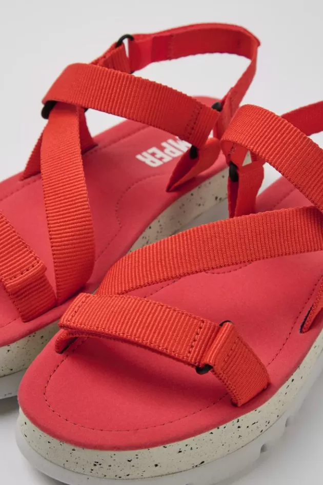 Camper Red Recycled Pet Sandals For Women*Women Sandals