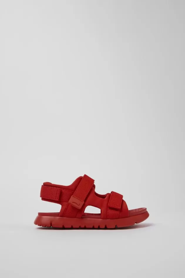 Camper Red Textile 2-Strap Sandal*Kids Sandals