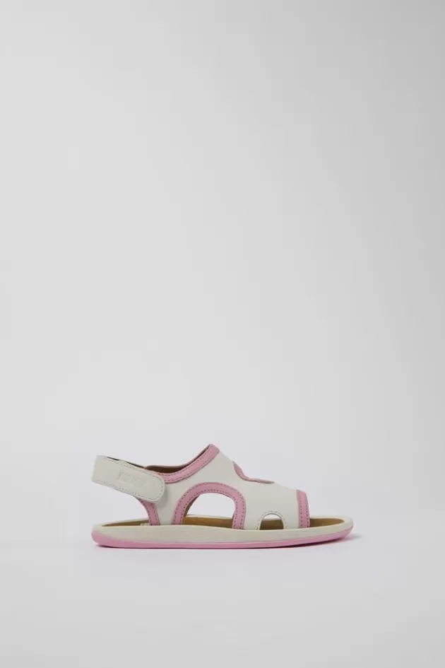 Camper White Leather 2-Strap Sandal*Kids Sandals