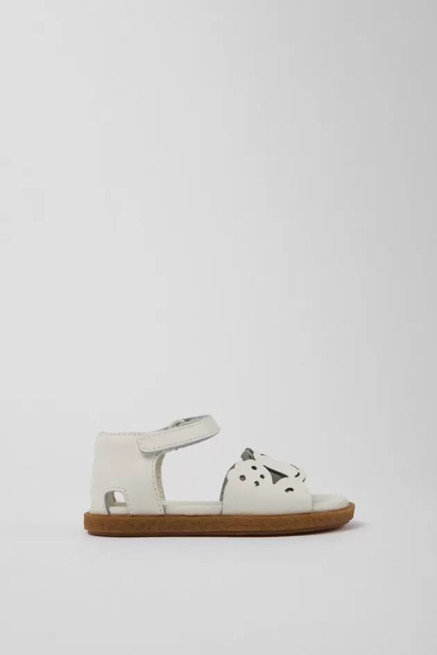 Camper White Leather 2-Strap Sandal*Kids Sandals