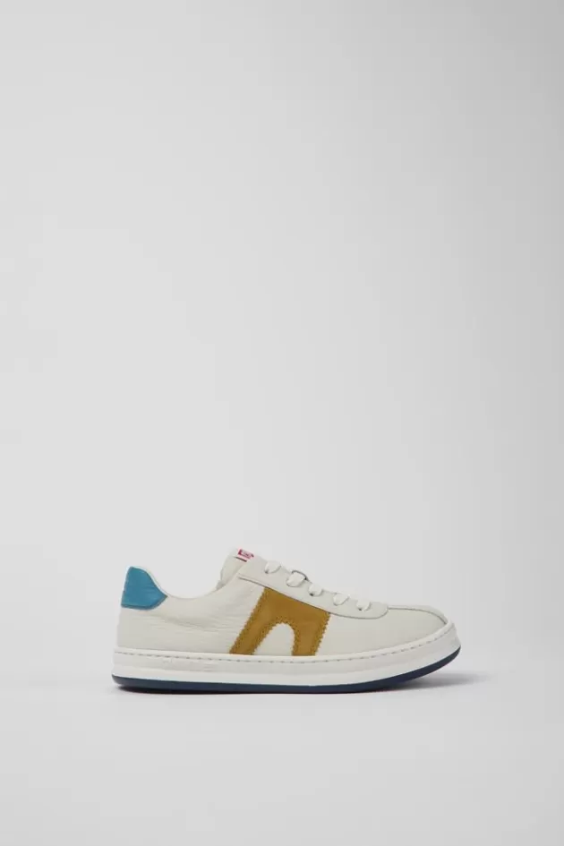 Camper White Leather And Nubuck Sneakers For Kids*Kids Sneakers