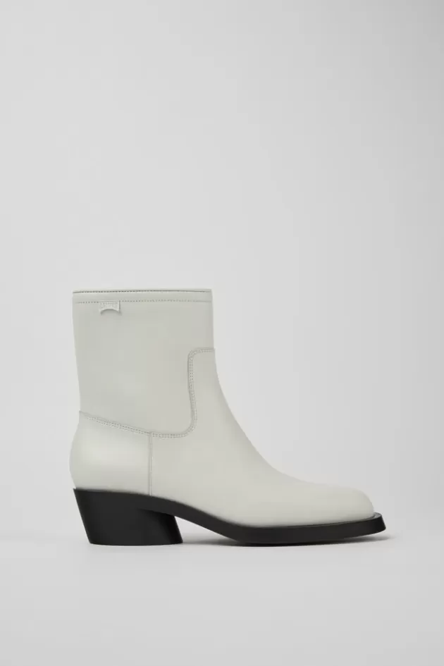 Camper White Leather Ankle Boots For Women*Women Formal Shoes