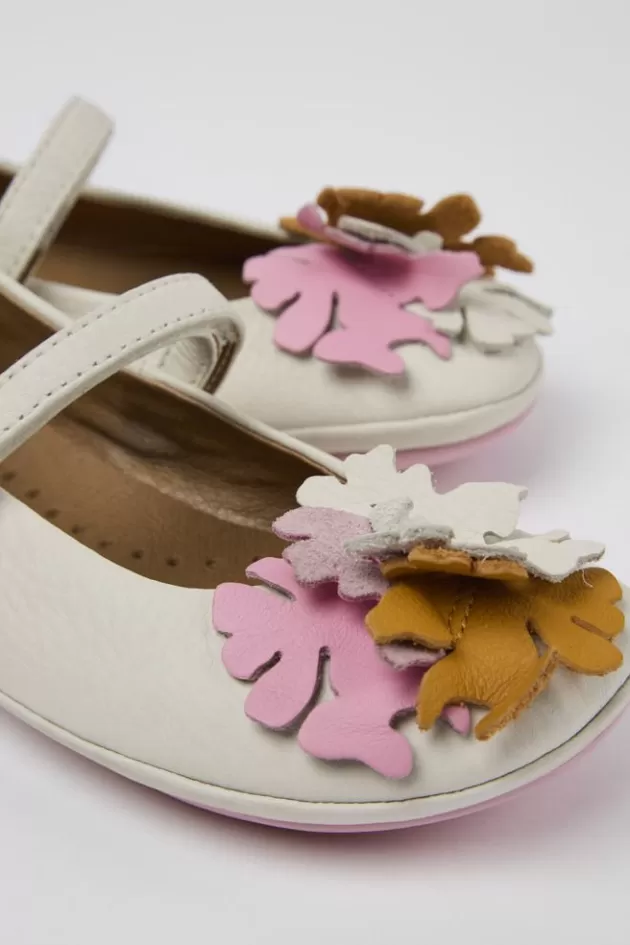 Camper White Leather Mary Jane*Kids Ballerinas