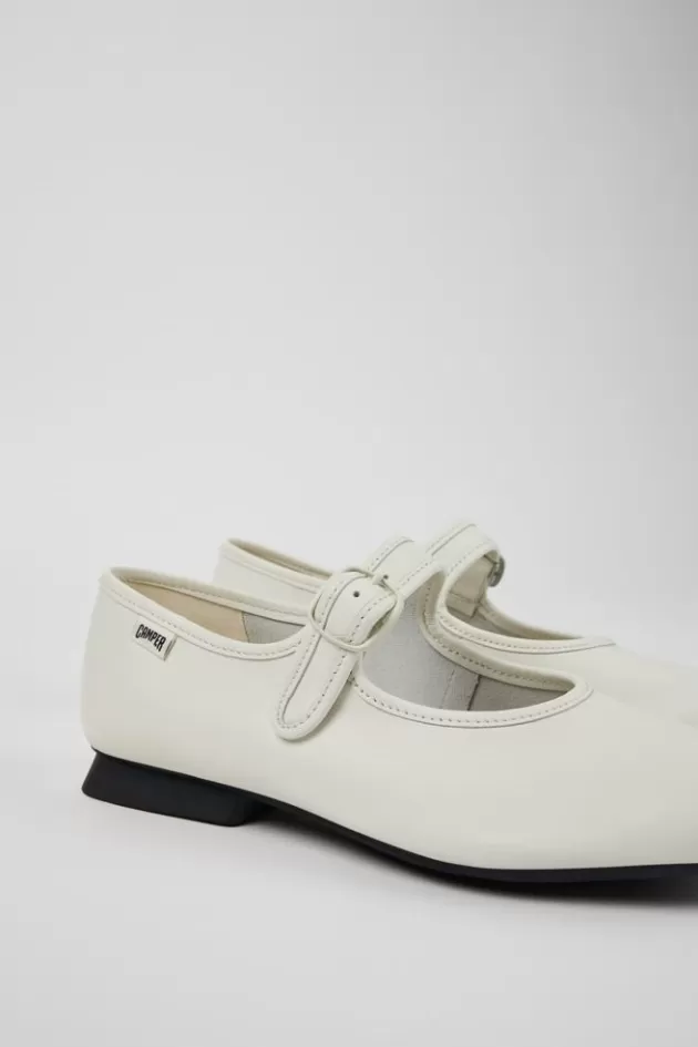 Camper White Leather Mary Jane For Women*Women Ballerinas