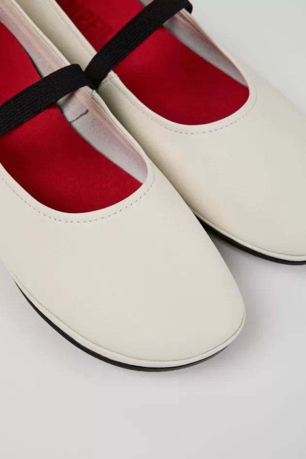 Camper White Leather Mary Jane For Women*Women Ballerinas