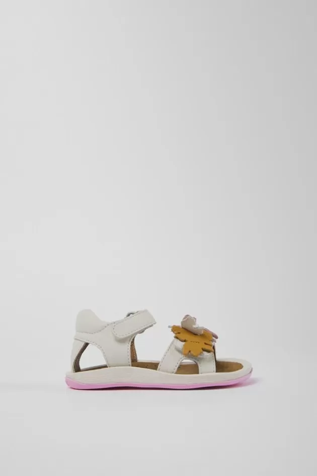 Camper White Leather Sandal*Kids Sandals