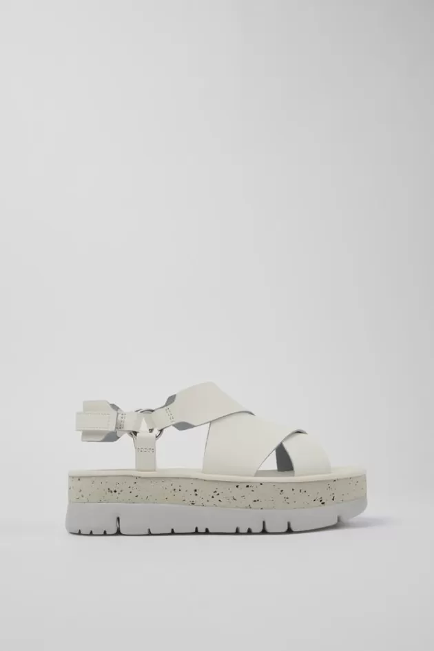 Camper White Leather Sandal For Women*Women Sandals