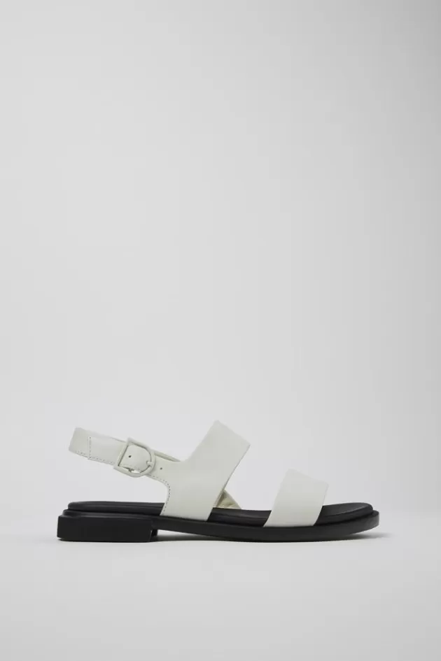 Camper White Leather Sandal For Women*Women Sandals