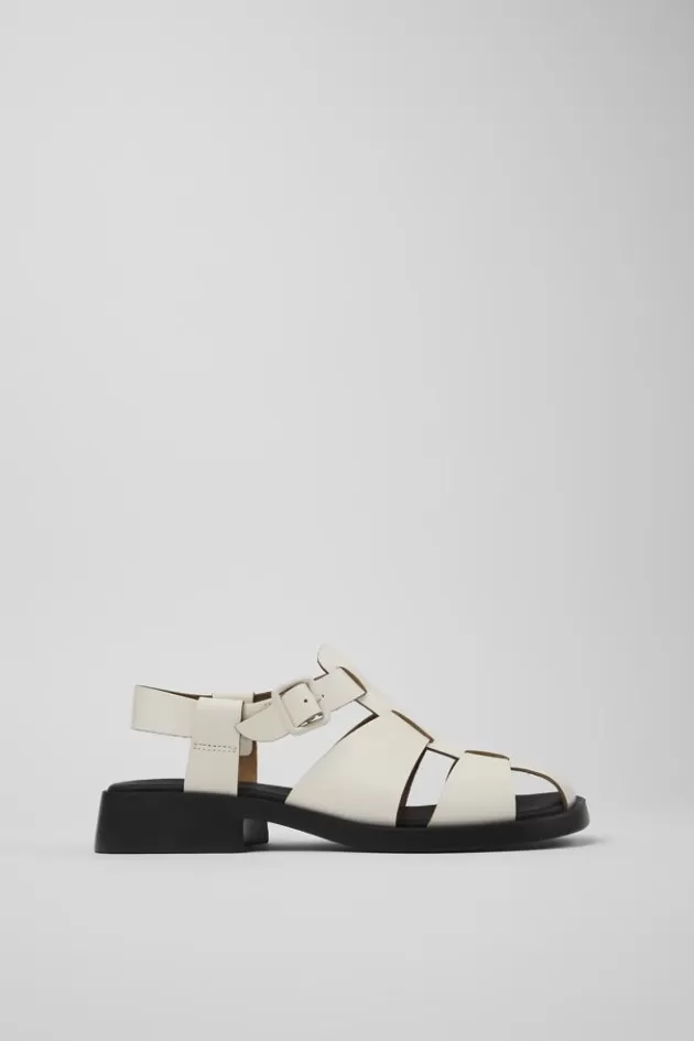 Camper White Leather Sandal For Women*Women Sandals