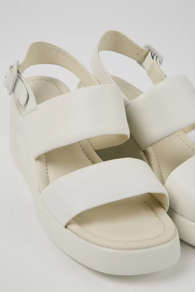 Camper White Leather Sandals For Women*Women Sandals