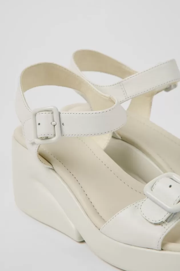 Camper White Leather Sandals For Women*Women Sandals