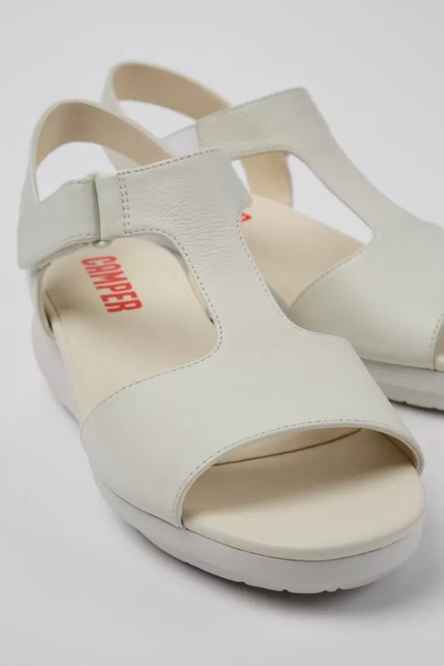 Camper White Leather Sandals For Women*Women Sandals