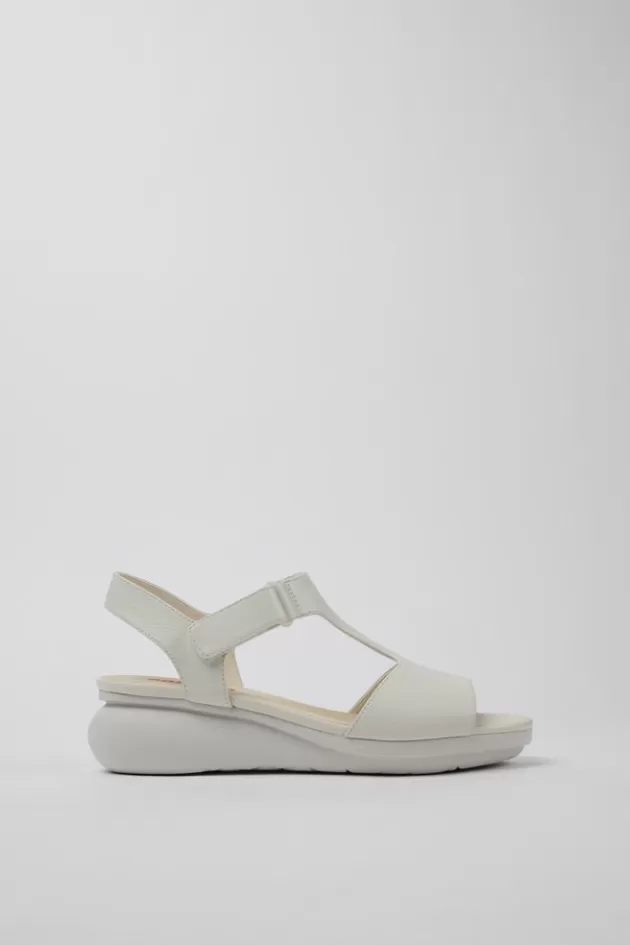 Camper White Leather Sandals For Women*Women Sandals