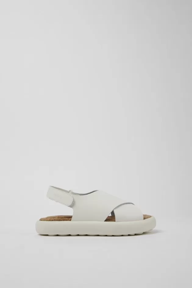 Camper White Leather X-Strap Sandal*Kids Sandals