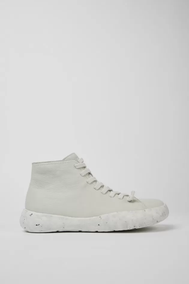 Camper White Non-Dyed Leather Ankle Boots For Men*Men Sneakers