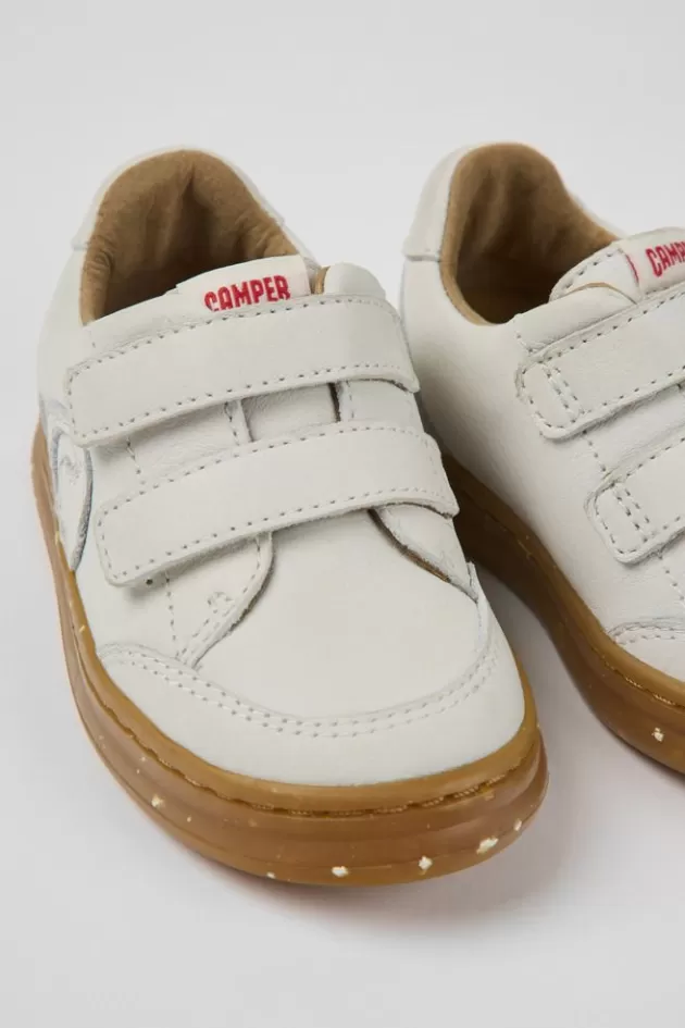 Camper White Non-Dyed Leather Sneakers For Kids*Kids Sneakers