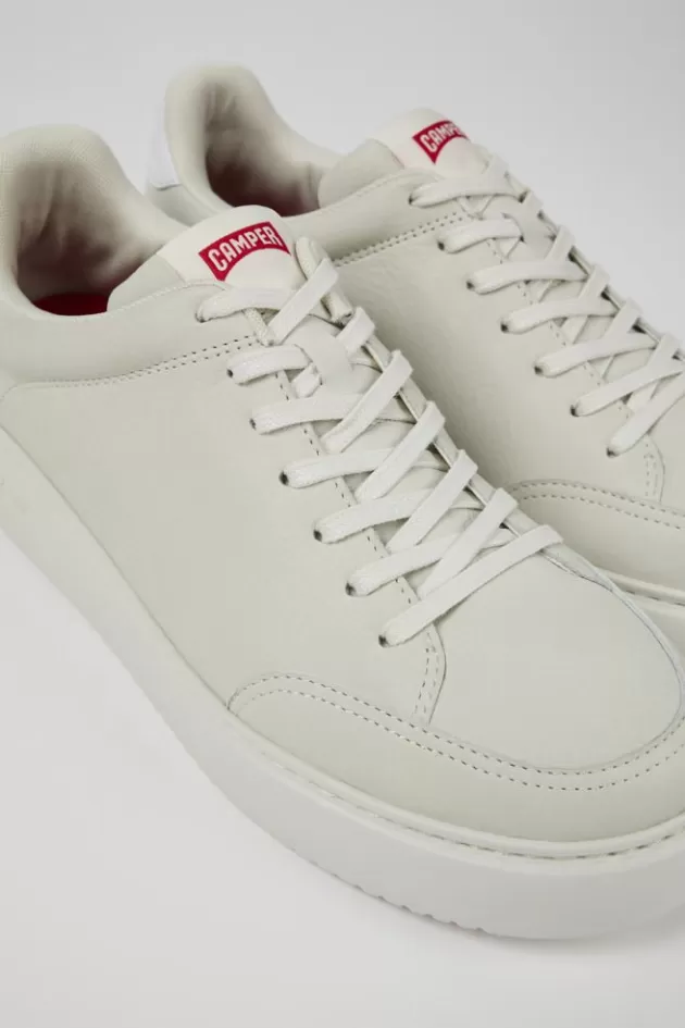 Camper White Non-Dyed Leather Sneakers For Men*Men Sneakers