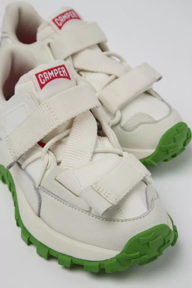 Camper White Textile/Leather Sneaker*Kids Sneakers