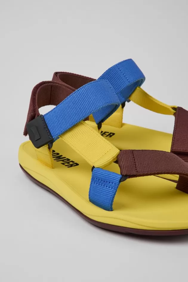 Camper Yellow, Blue, And Burgundy Sandals For Men*Men Sandals