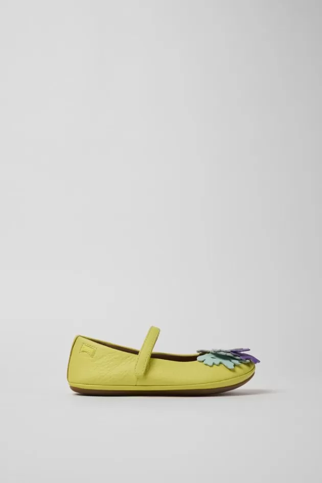 Camper Yellow Leather Mary Jane*Kids Ballerinas