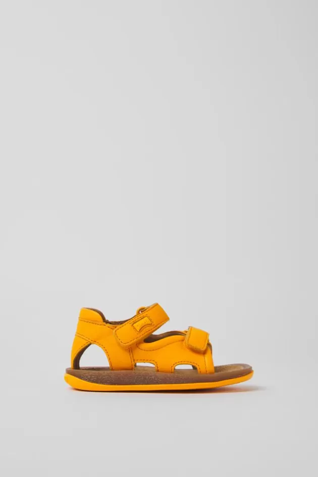 Camper Yellow Leather Sandals For Kids*Kids Sandals