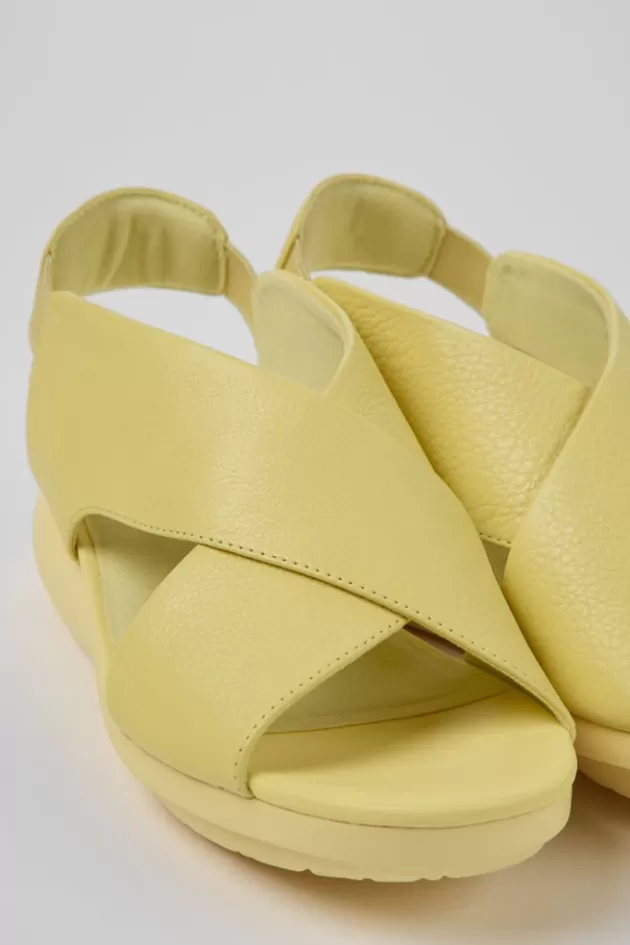 Camper Yellow Leather Sandals For Women*Women Sandals