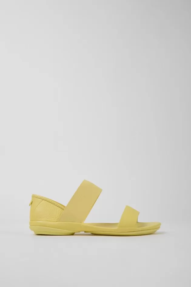 Camper Yellow Leather Sandals For Women*Women Sandals