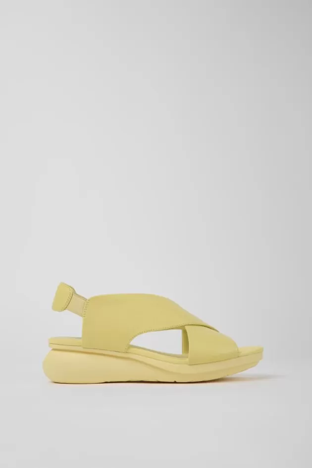 Camper Yellow Leather Sandals For Women*Women Sandals